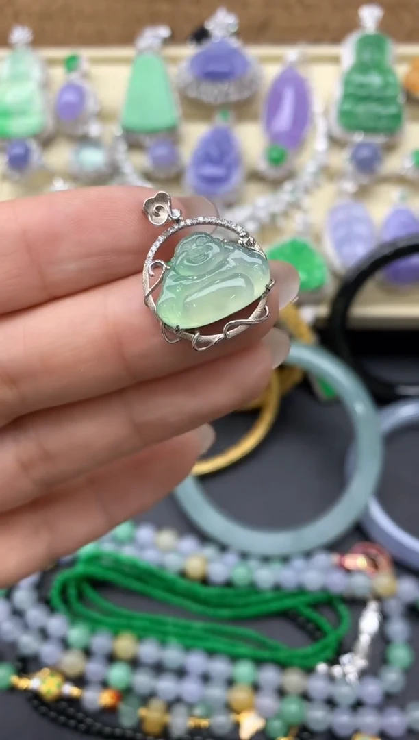 【闪购商品】翡翠颈饰18K金镶嵌144-中国好珍宝