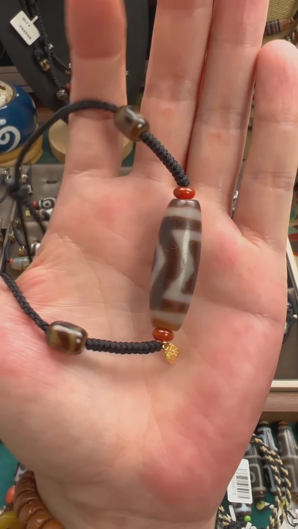 玛瑙/玉髓颈饰未镶嵌小卢全手工玛瑙天珠