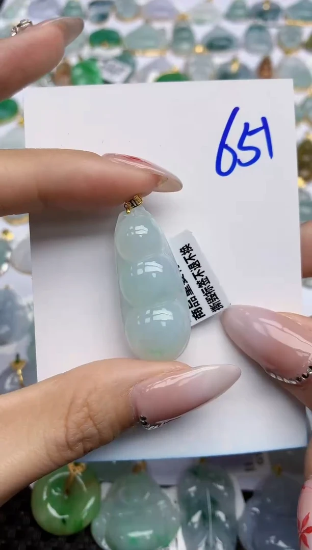 【闪购商品】翡翠颈饰18K金镶嵌天然翡翠A货