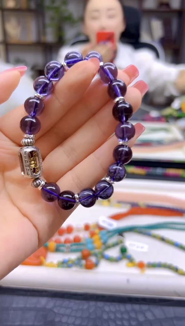 未镶嵌手链紫晶DIY款S664