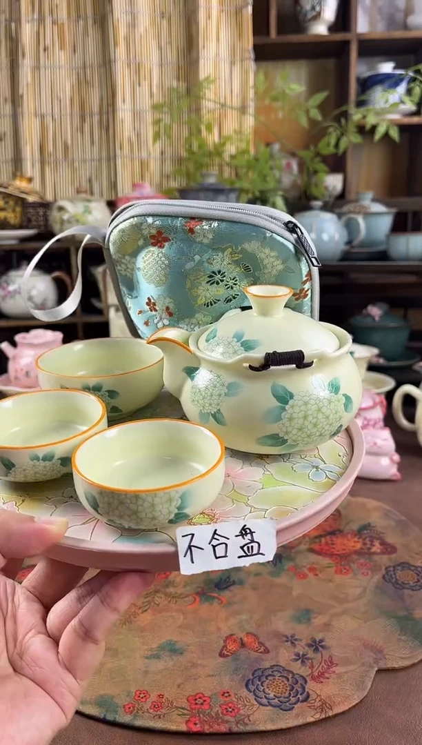 1壶3杯1个提溜1个包包 不含盘的