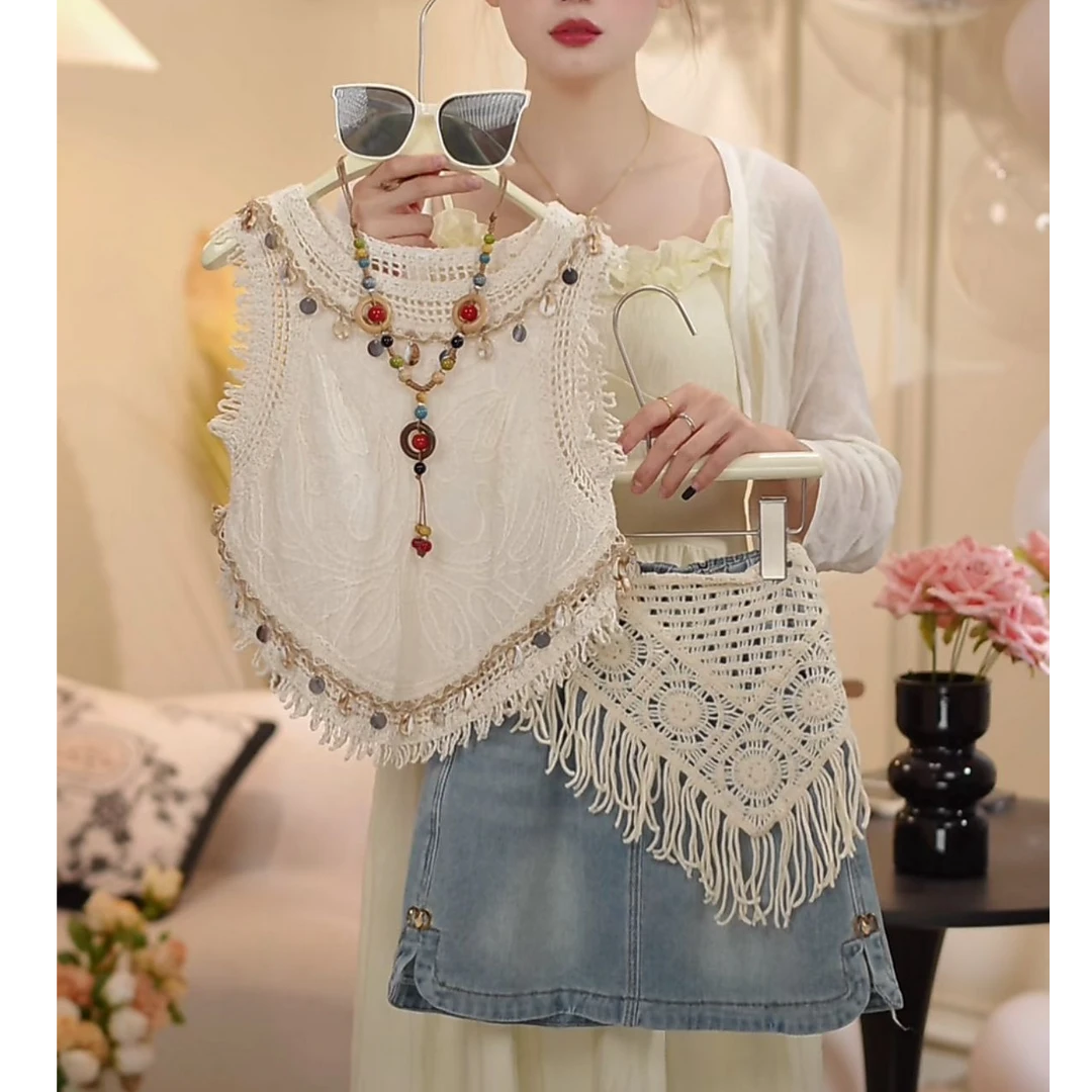 【可儿家】女童2025夏季公主薄款韩版公主风夏款时尚套装-5017