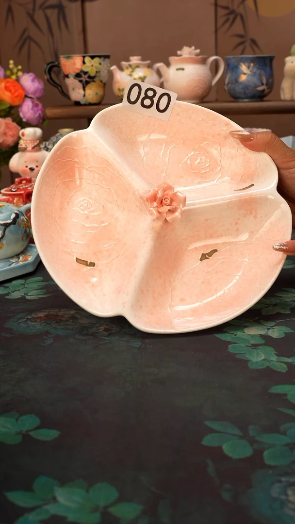 壹心 仙女粉玫瑰果盘