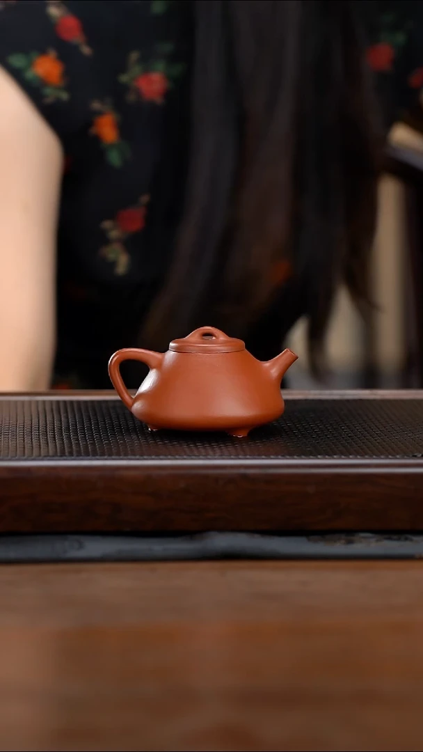 茶壶紫砂135cc赵庄朱泥子冶石瓢16