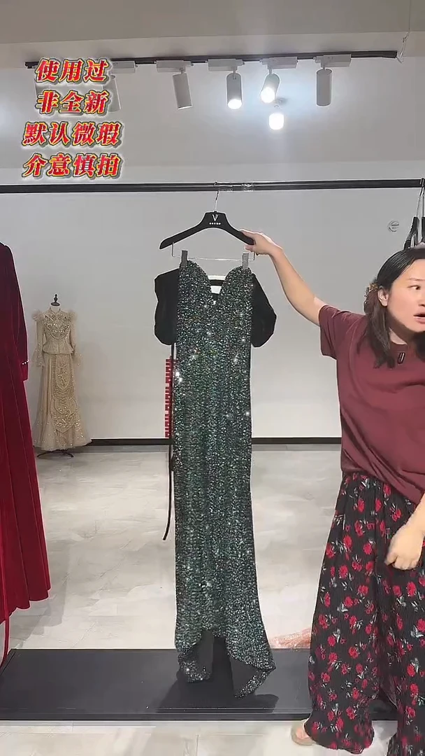 编号741 主图款礼服 使用过默认瑕疵不包邮