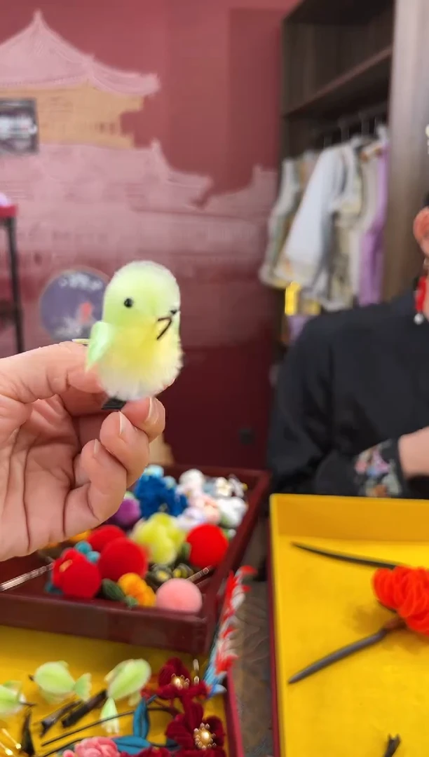 【闪购商品】刺绣非遗绒花（发饰）