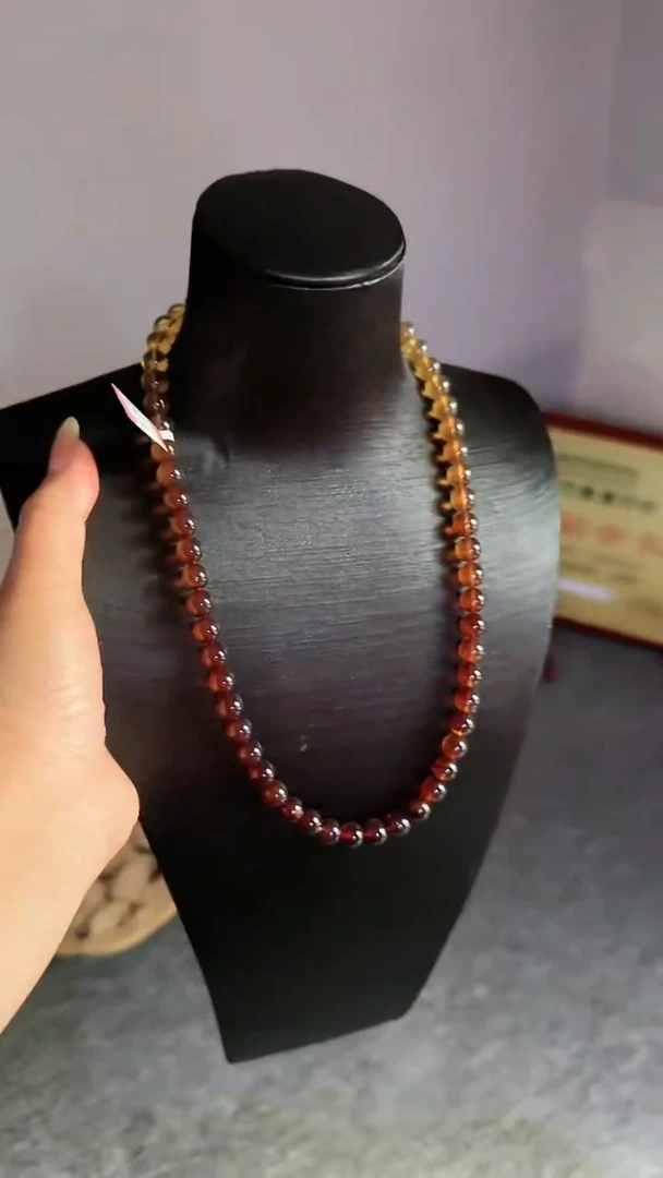 未镶嵌项链琥珀规格8微瑕彩虹妈妈链#31