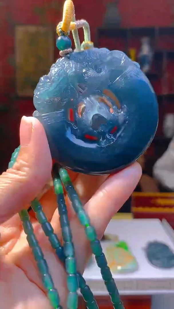 定制翡翠未镶嵌毛货闪购链接ZYW053带珠链