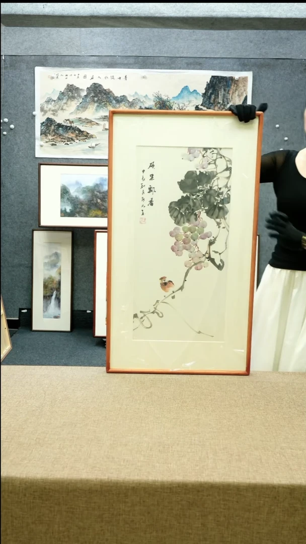 92*52陈默如老师花鸟带框