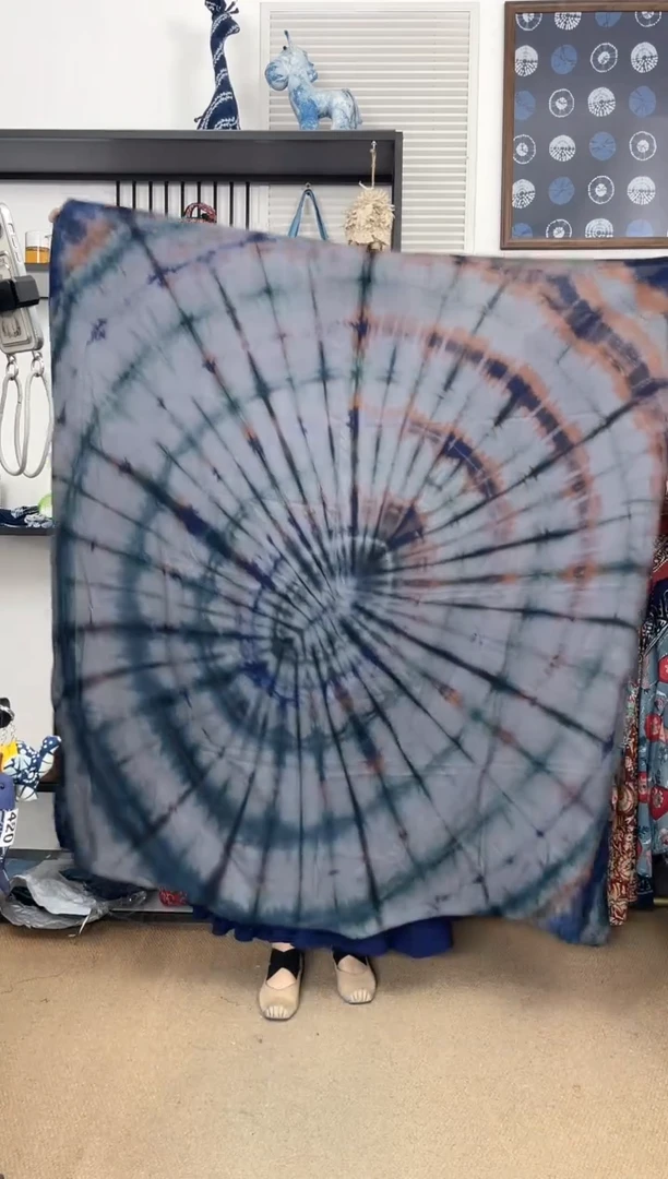 【闪购商品】海螺纹披肩非遗手工扎染150x150