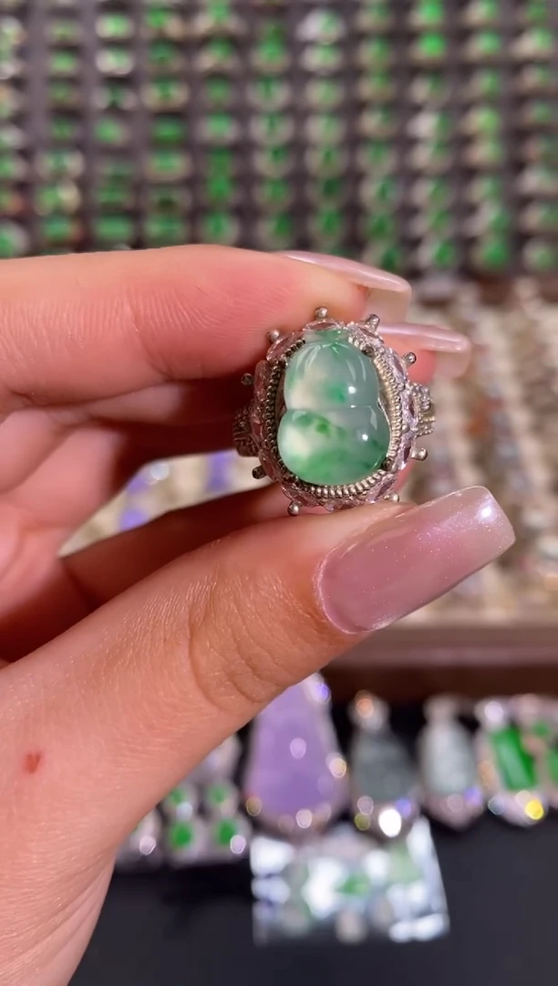 未镶嵌戒指翡翠天然缅甸A货翡翠未镶嵌 粉丝福利