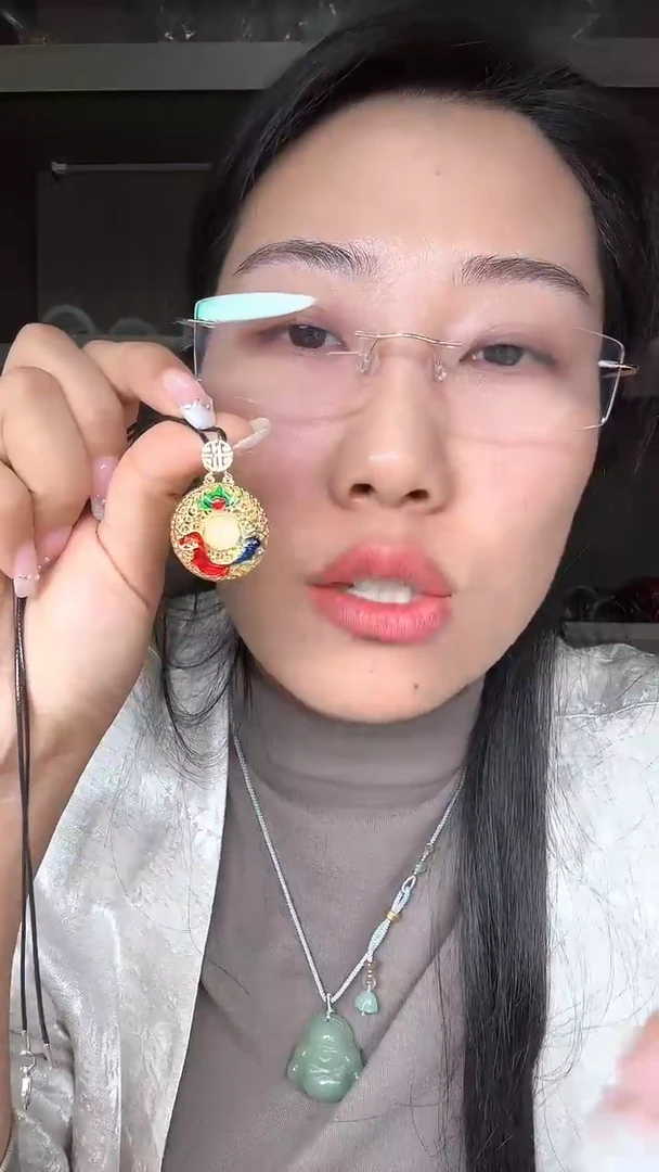 颈饰合金和田玉和田玉白玉 一级白玉圆珠吊坠