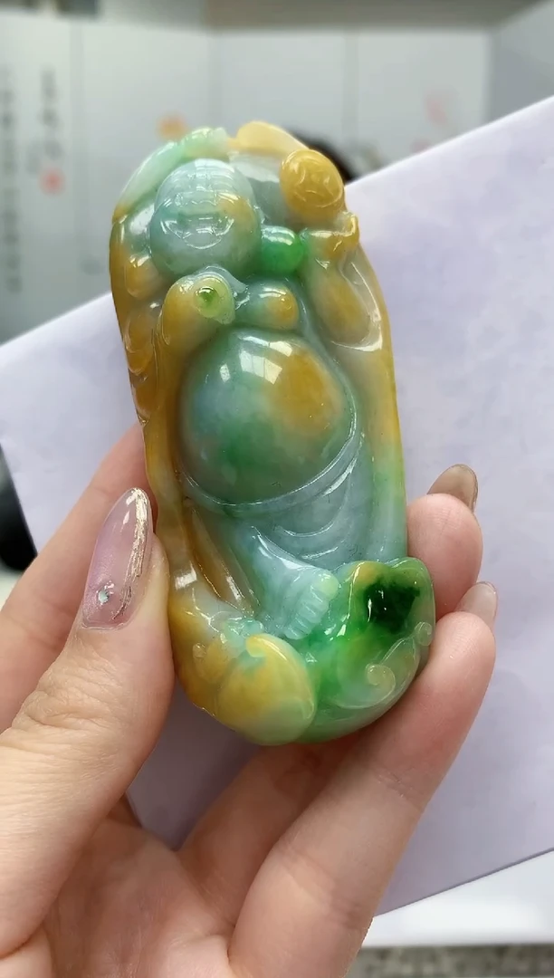 【闪购商品】定制翡翠未镶嵌4852jw-毛货挂件110