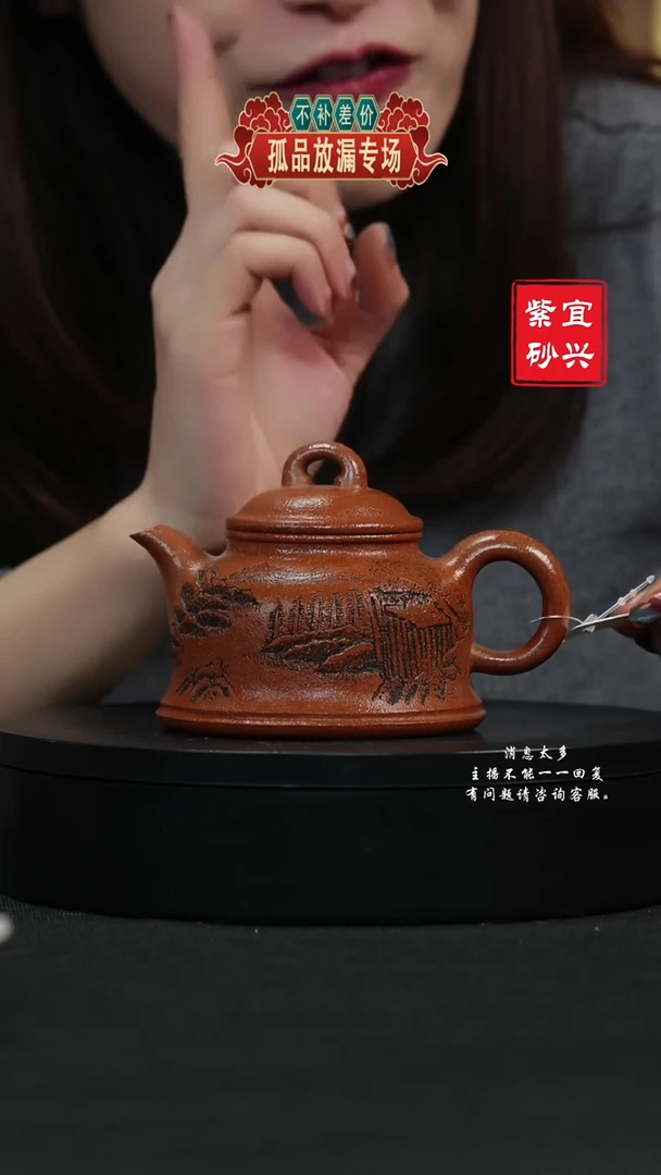 【闪购商品】紫砂茶壶204 鱼罩手工紫砂壶