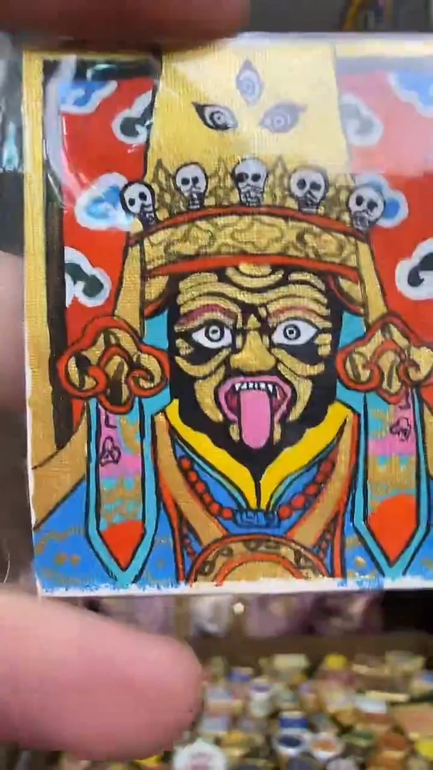 吊坠扎基拉姆-热贡纯手绘唐卡