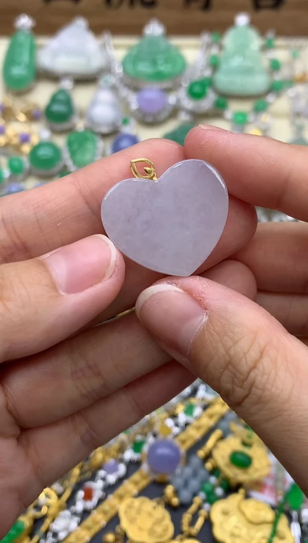 翡翠18K金镶嵌颈饰88-中国好珍宝