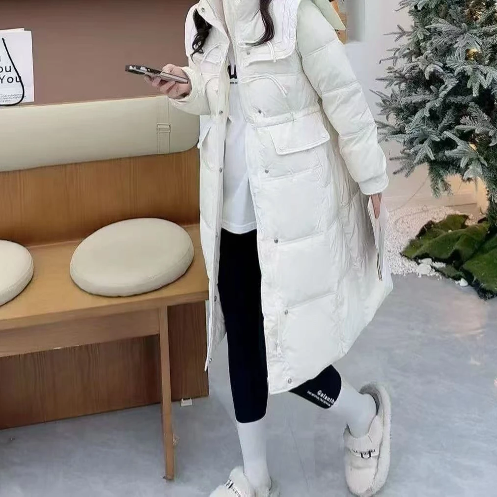 Y577米白海军领牛角扣外套8805