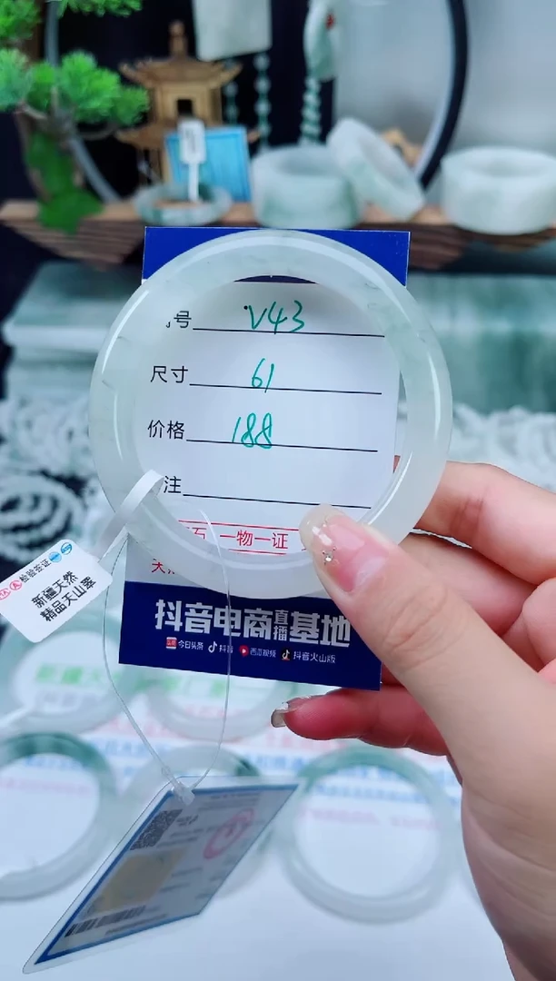 未镶嵌手镯石英质玉（天山翠）43