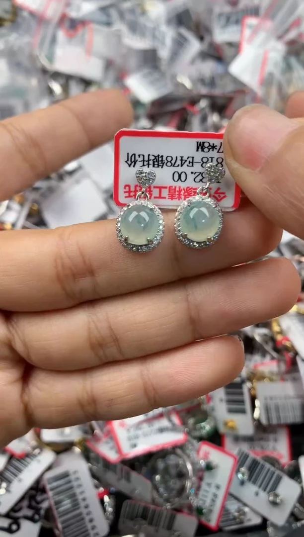 银S925镶嵌戒指翡翠5555----1