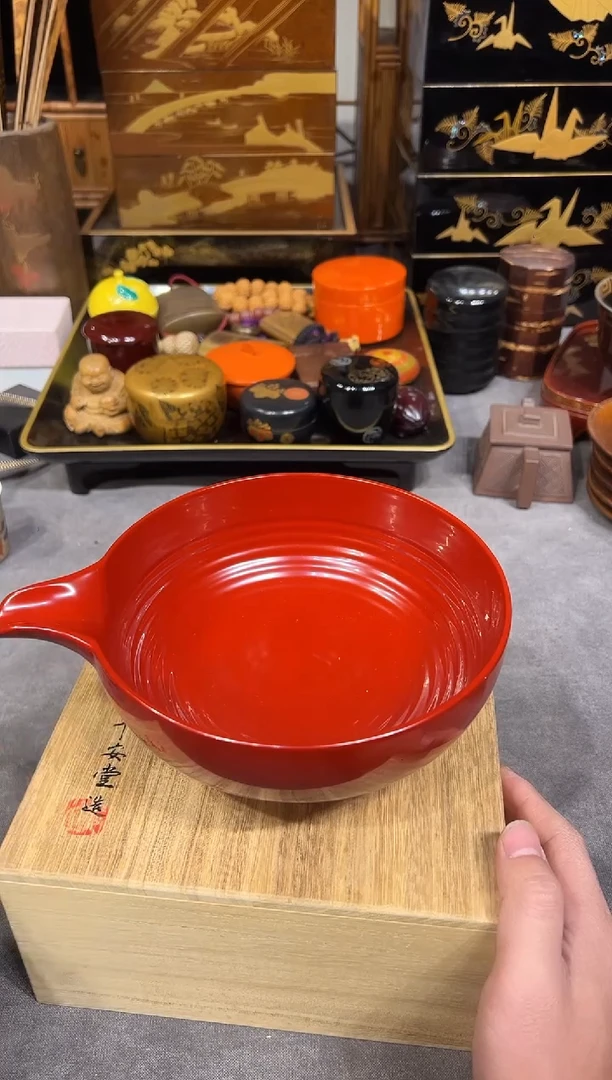 果子钵 大漆漆器大漆漆器