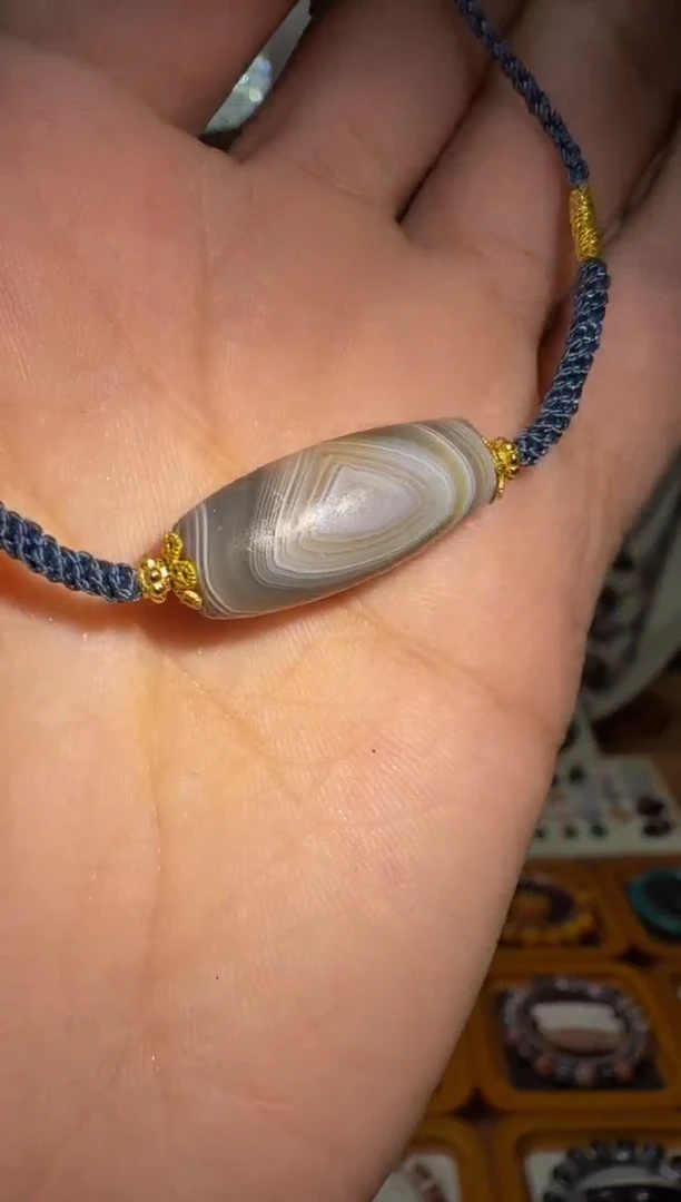 未镶嵌玛瑙/玉髓珠宝奇石缠丝玛瑙珠项链