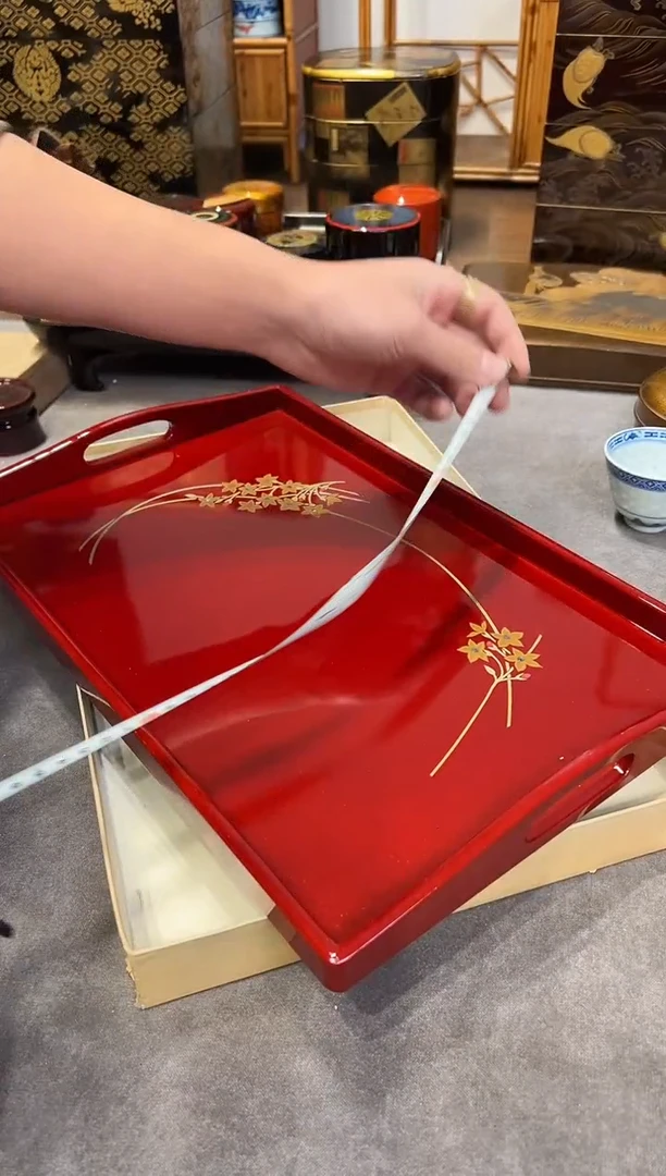 金莳绘 托盘 大漆漆器大漆漆器