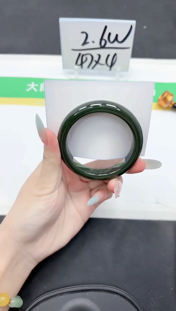 和田玉手镯未镶嵌219-55.2