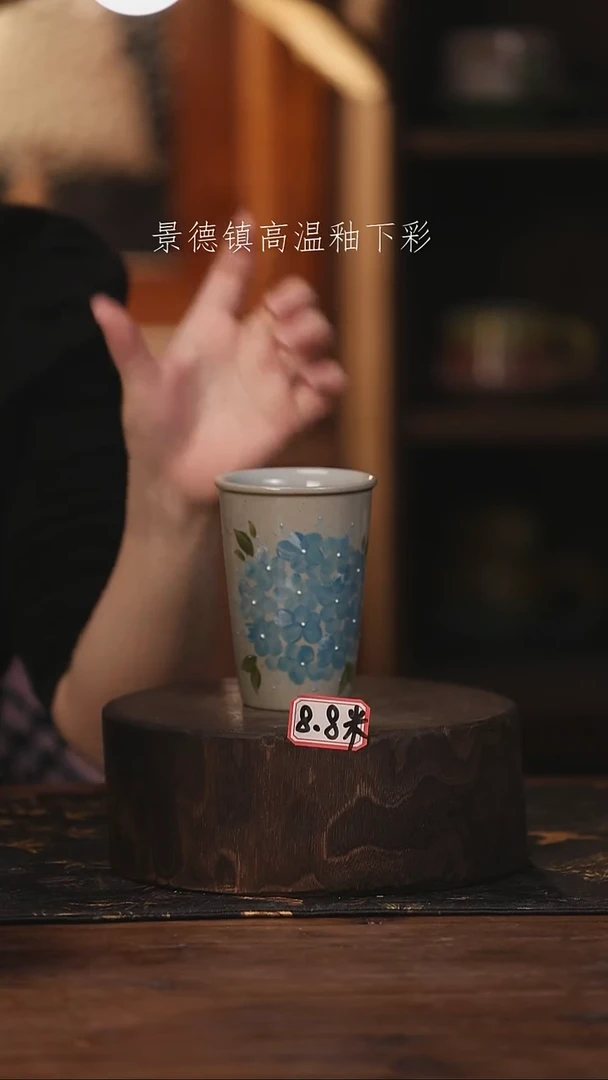 陶瓷景德镇高温釉下手绘陶瓷@L488@