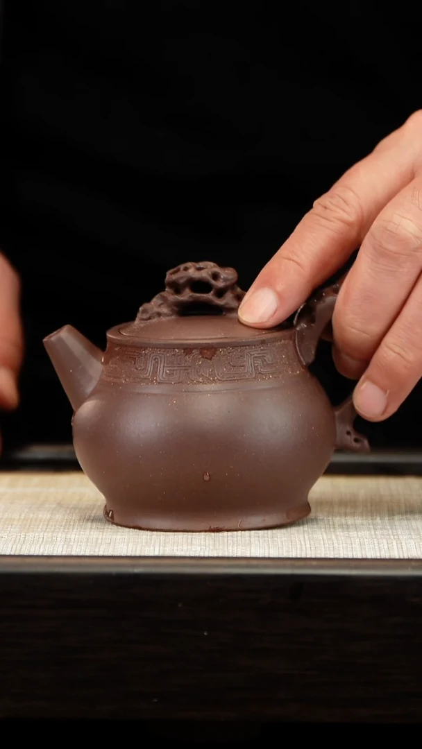 茶壶紫砂麓****耕天青刻绘寻香