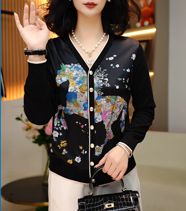 【568】洋气新品时尚显瘦女士高端轻奢百搭印花外套-265