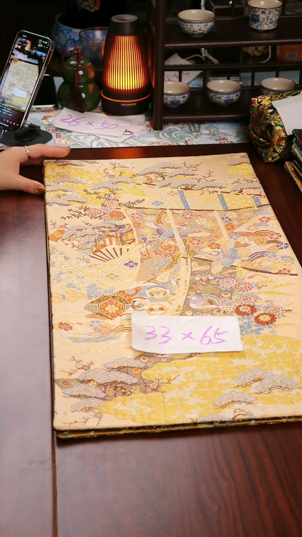 【西阵织繁花似锦双面】中国风干泡织锦茶席33*65