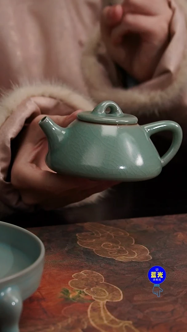 摆件瓷瑕品清凉寺原矿釉石瓢壶