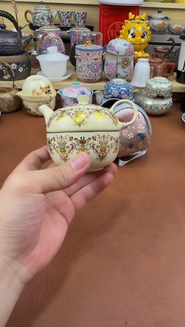 陶瓷茶具摆件旅行套组