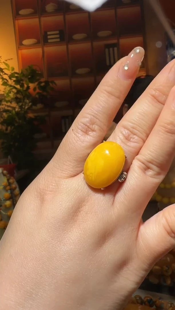 蜜蜡颈饰银S925镶嵌156天然蜜蜡珠宝奇石全都保真