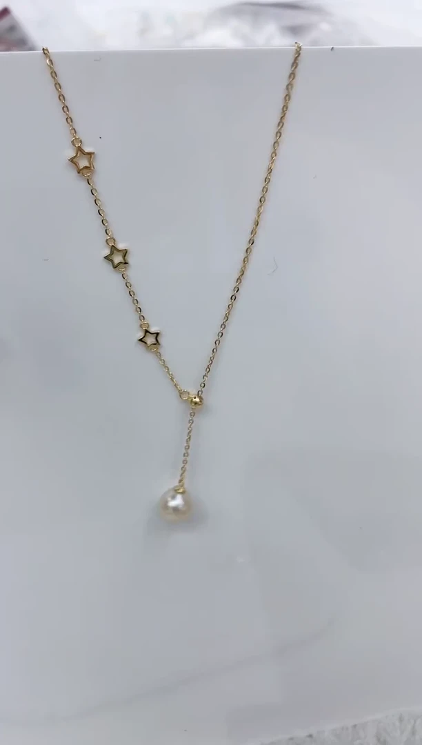 【闪购商品】海水珍珠颈饰银S925镶嵌海水珍珠项链