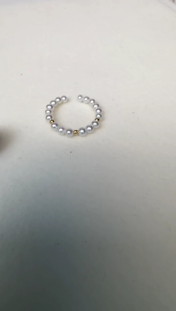 戒指18K金镶嵌淡水珍珠戒指