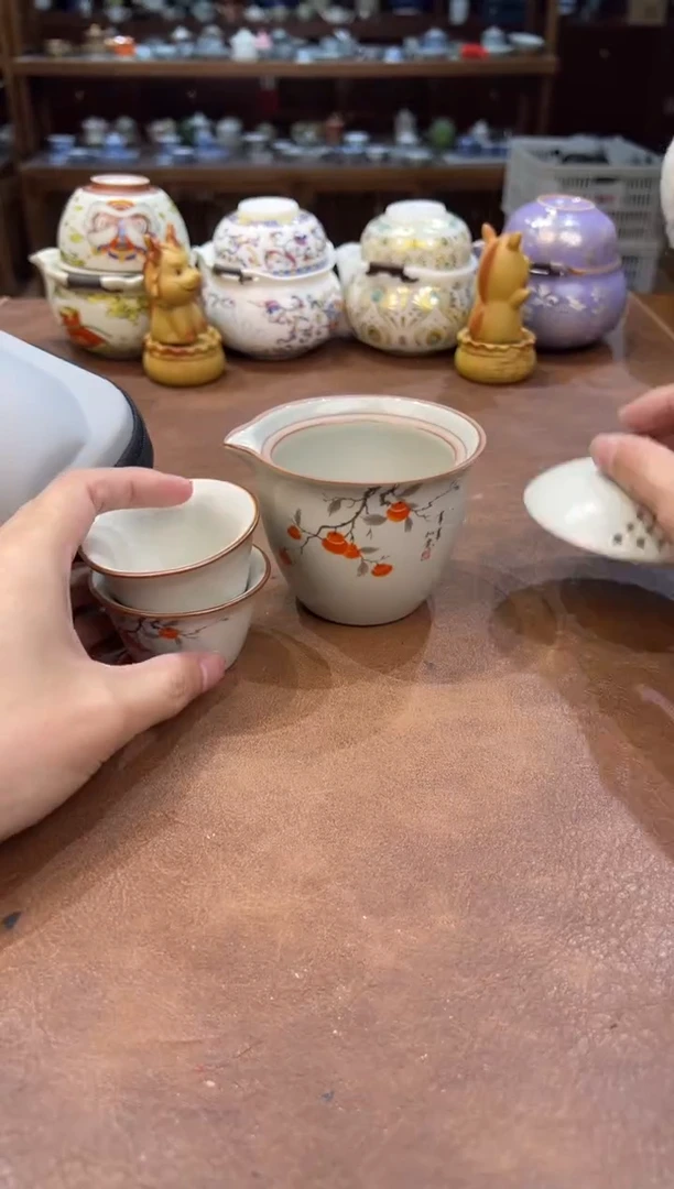 真的很便宜会开片的旅行茶具
