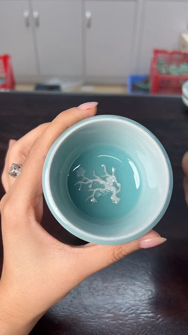 龙泉云间青瓷小米茶器