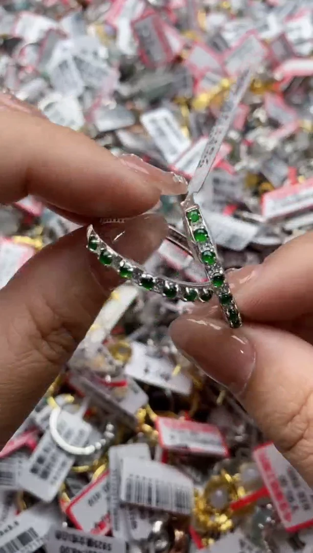 【闪购商品】翡翠戒指银S925镶嵌77777---9