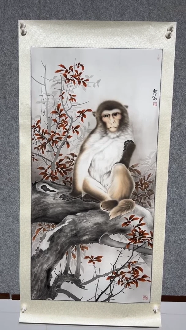 国画赵钦政-猴子-手绘