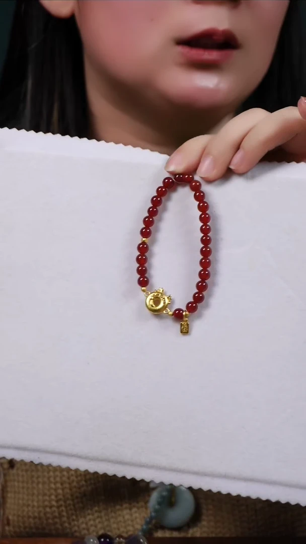 合金手链玛瑙/玉髓甜甜圈手串