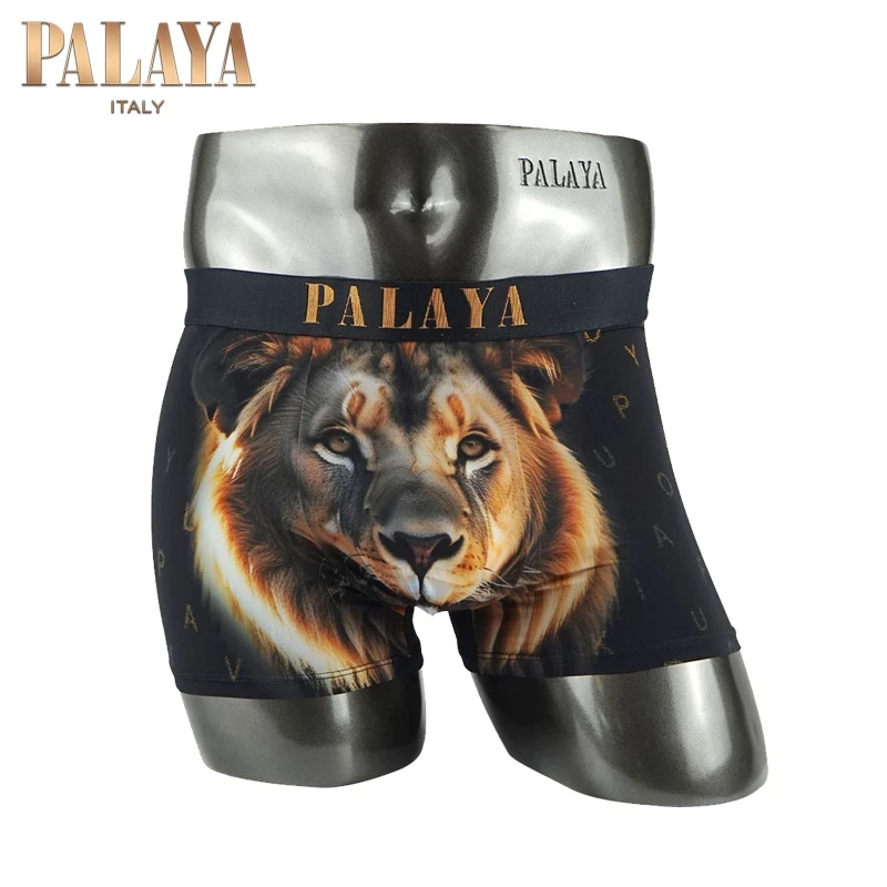 PALAYA/帕拉亚高档男士中腰印花超柔男式四角短裤平角内裤抗菌