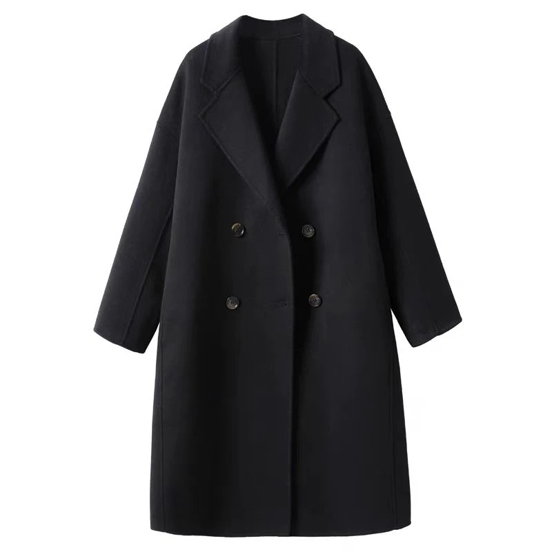 【蔓蔓粉丝福利】新款黑色高端赫本风韩版毛呢外套W017