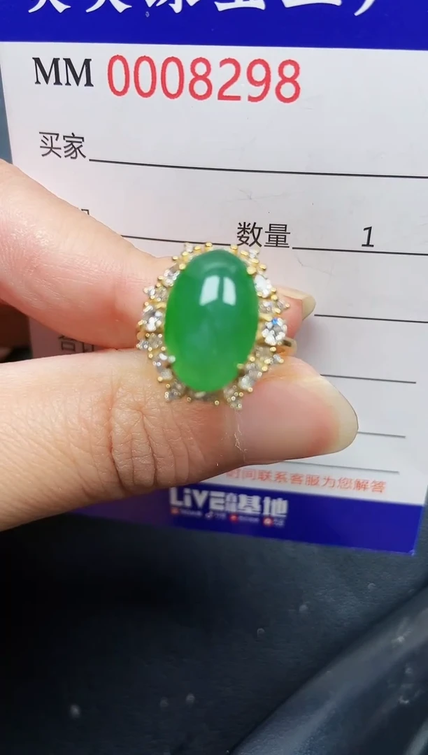 翡翠银S925镶嵌颈饰8298