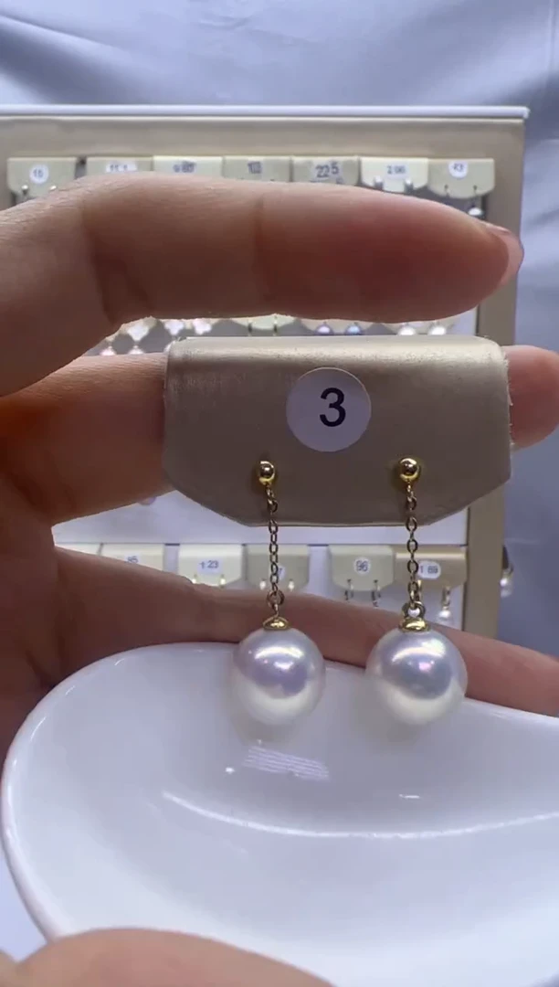 【闪购商品】淡水珍珠耳饰银S925镶嵌3