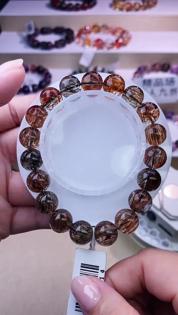 未镶嵌手链发晶黑金超七11m+