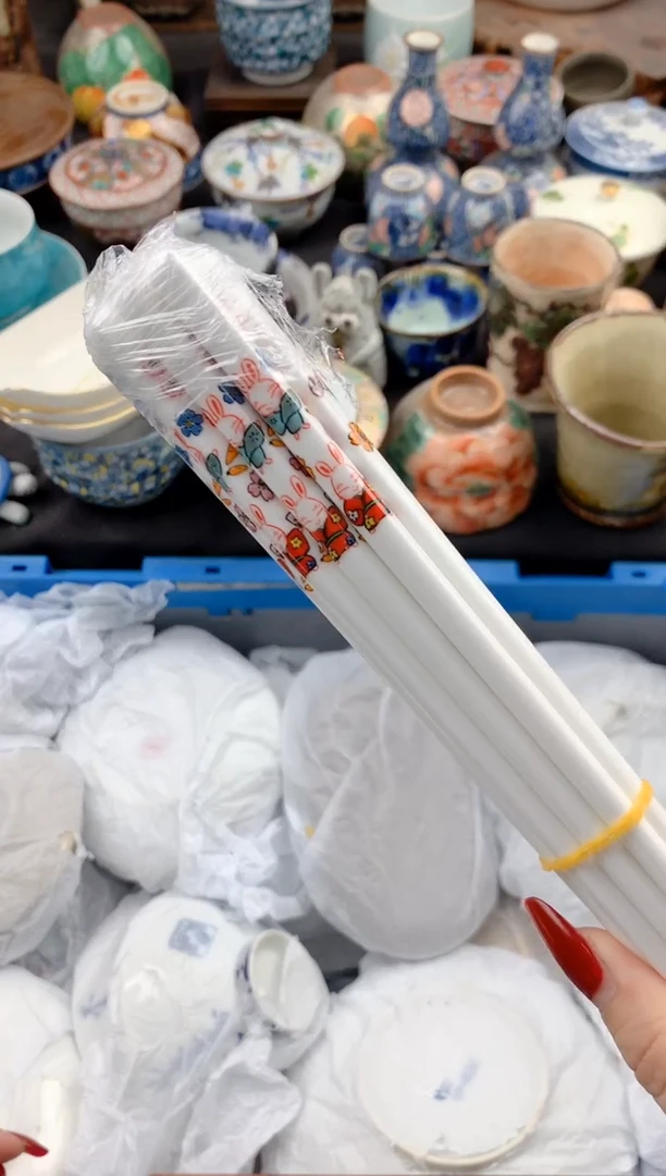【闪购商品】瓷片骨瓷筷子（5双）九姑娘瓷器