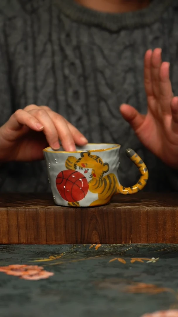 瓷片釉下彩手工手绘同款陶器