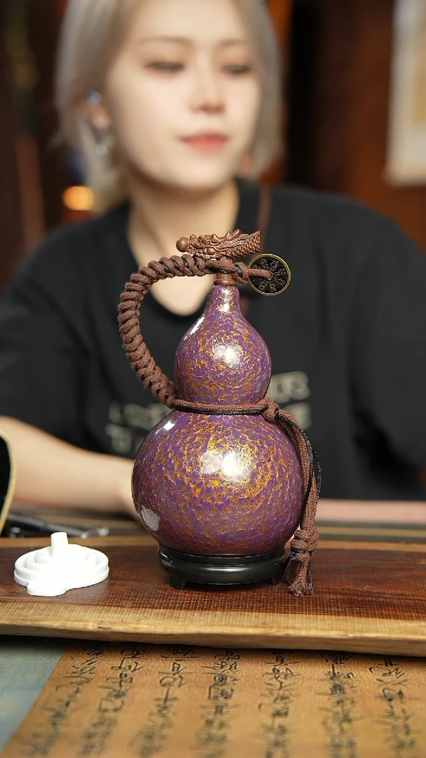 117号500ml左右非遗大漆酒葫芦