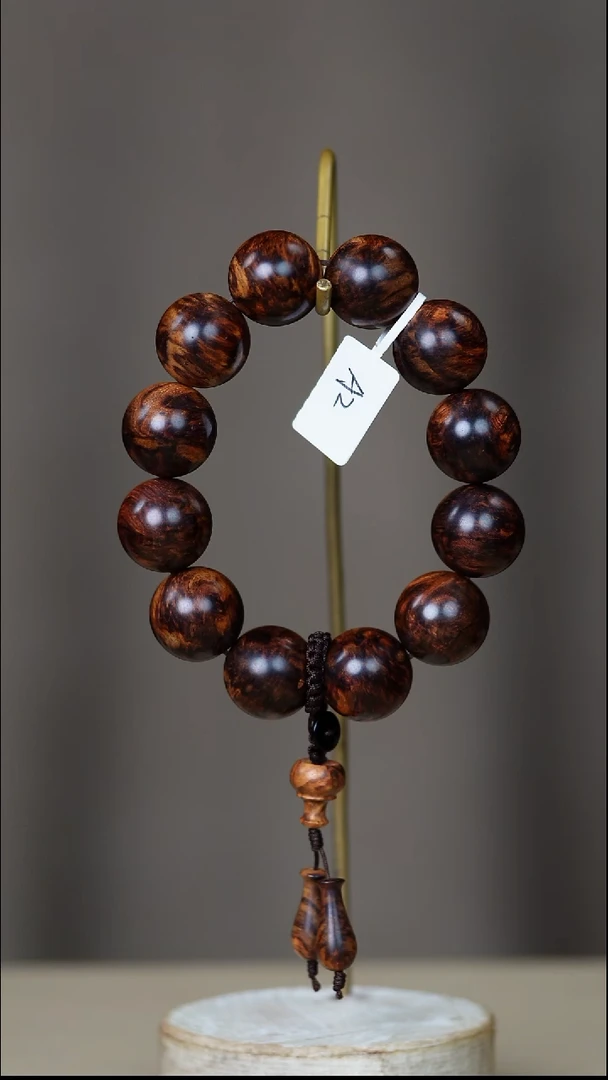 手串/手链黄花梨/降香黄檀黄花梨老料芝麻花20mm-12颗手串